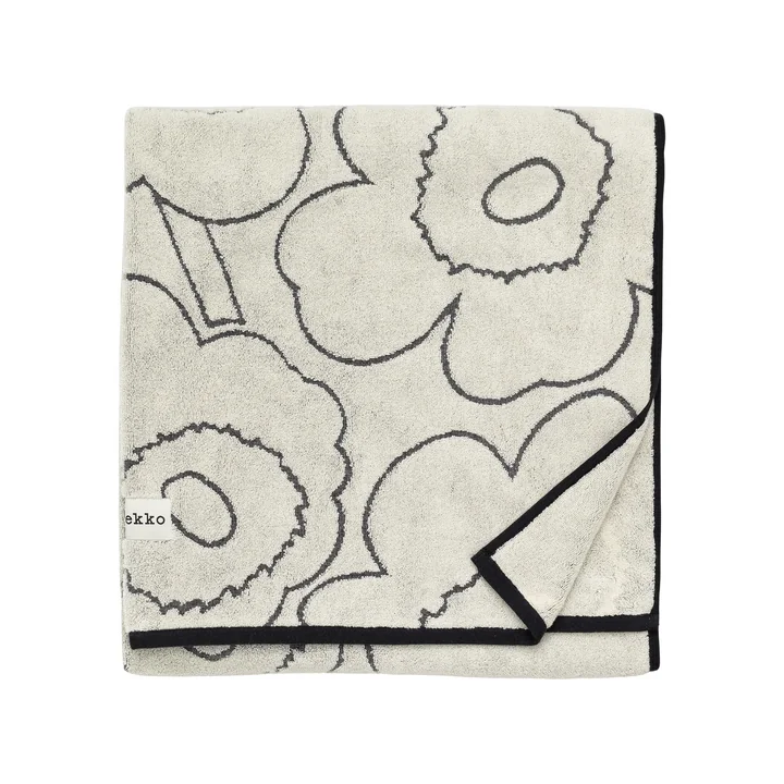 Marimekko - Piirto Unikko Badetuch, 100 x 160 cm, straw / off-white