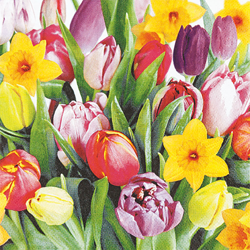 Servietten Bouquet of Tulips