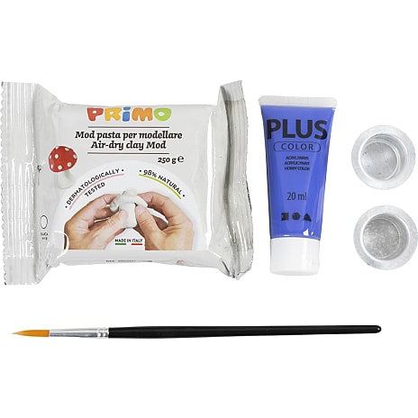 Mini DIY kit modellering lysestage - blå