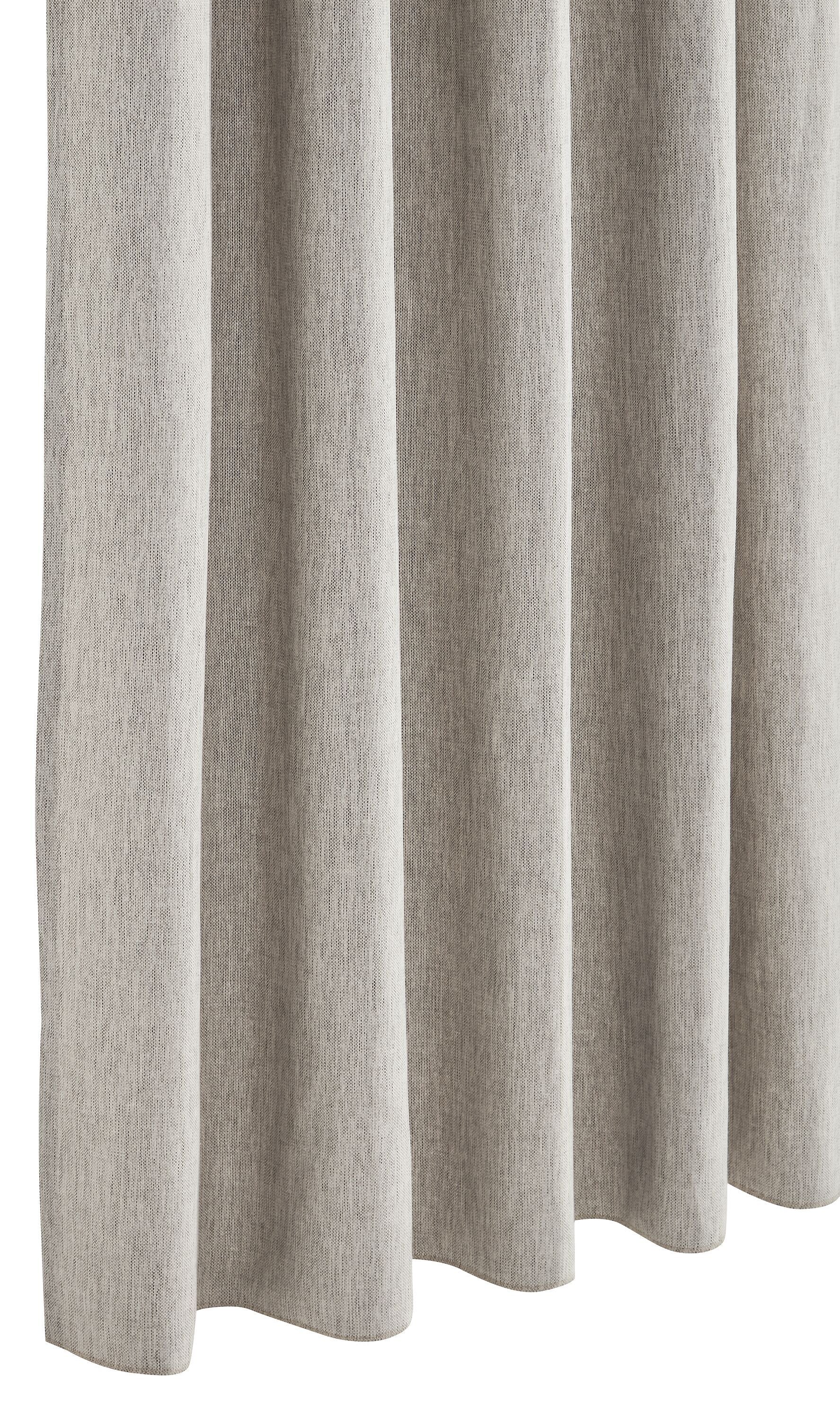 GREGORIO Fertigvorhang blickdicht - Grau / B: 150.0 cm x H: 270.0 cm