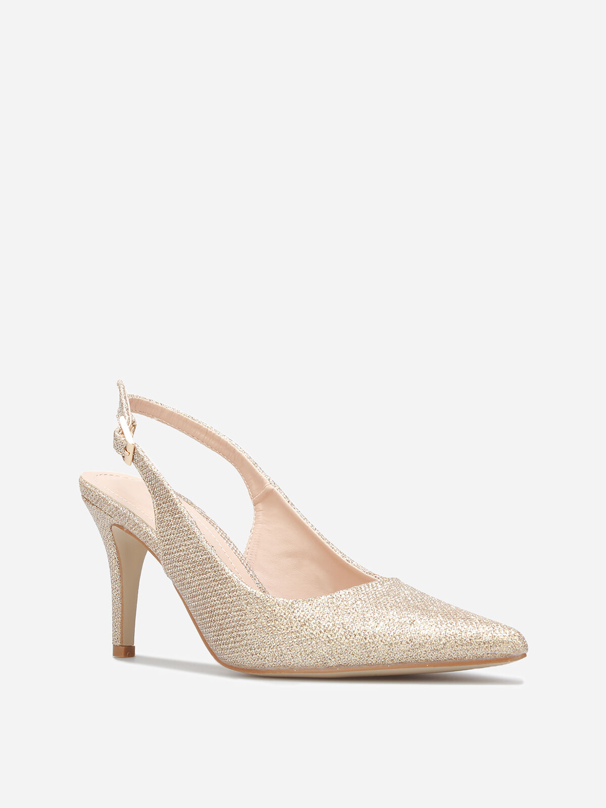 Escarpins slingback à paillettes- Doré