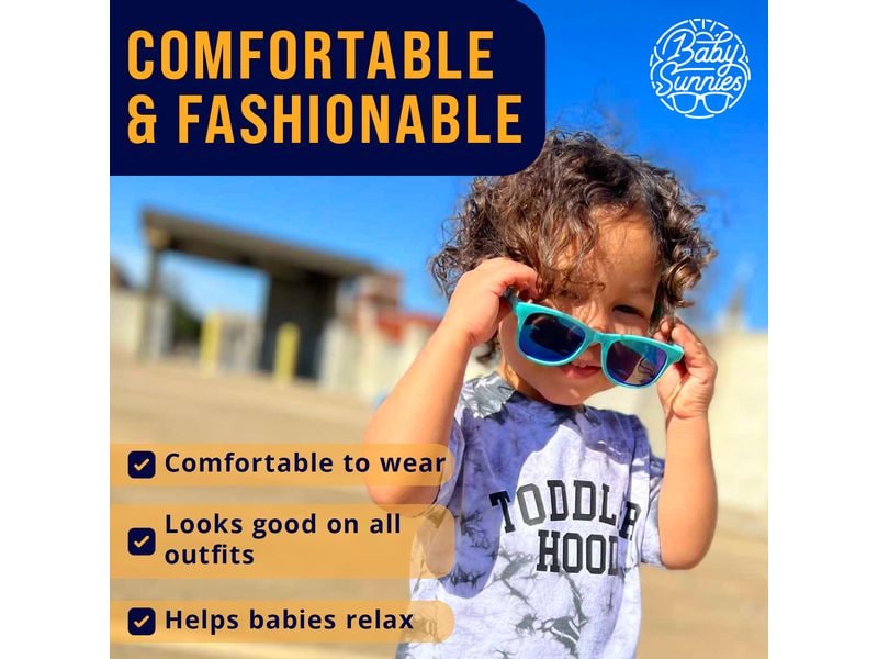 Baby Sunnies Baby-Sonnenbrille mit Band Rosa Flexibel und polarisiert für 0-24 Monate