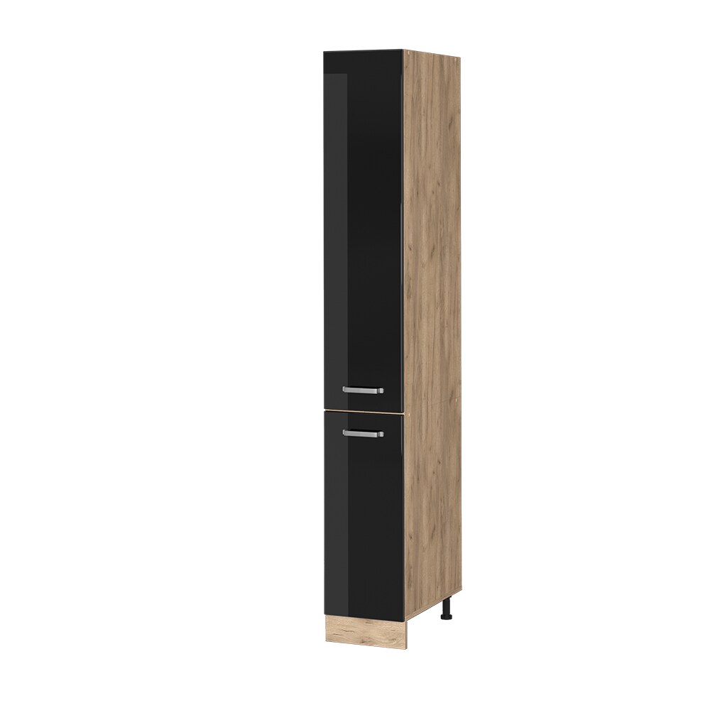 Vicco Apothekerhochschrank Küchenschrank R-Line Solid Eiche Schwarz 30 cm modern