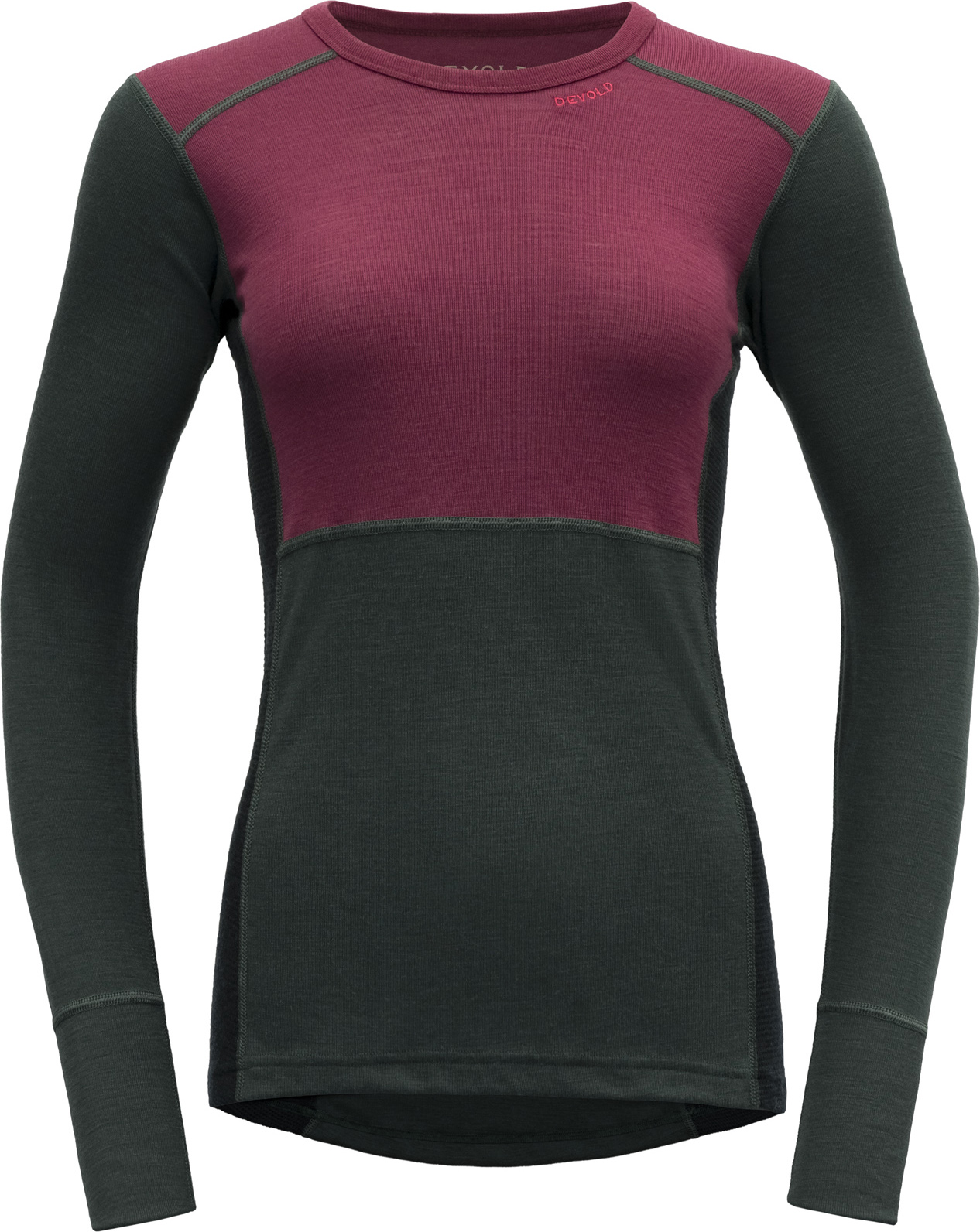 Lauparen Merino 190 Shirt Dame Beetroot/Woods/Ink
