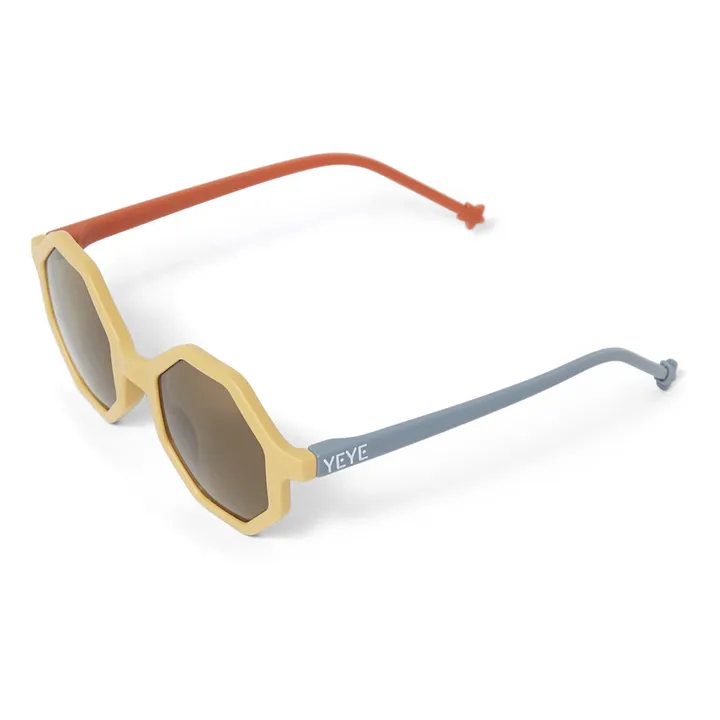 YEYE Lunettes de Soleil Tricolore | Jaune moutarde