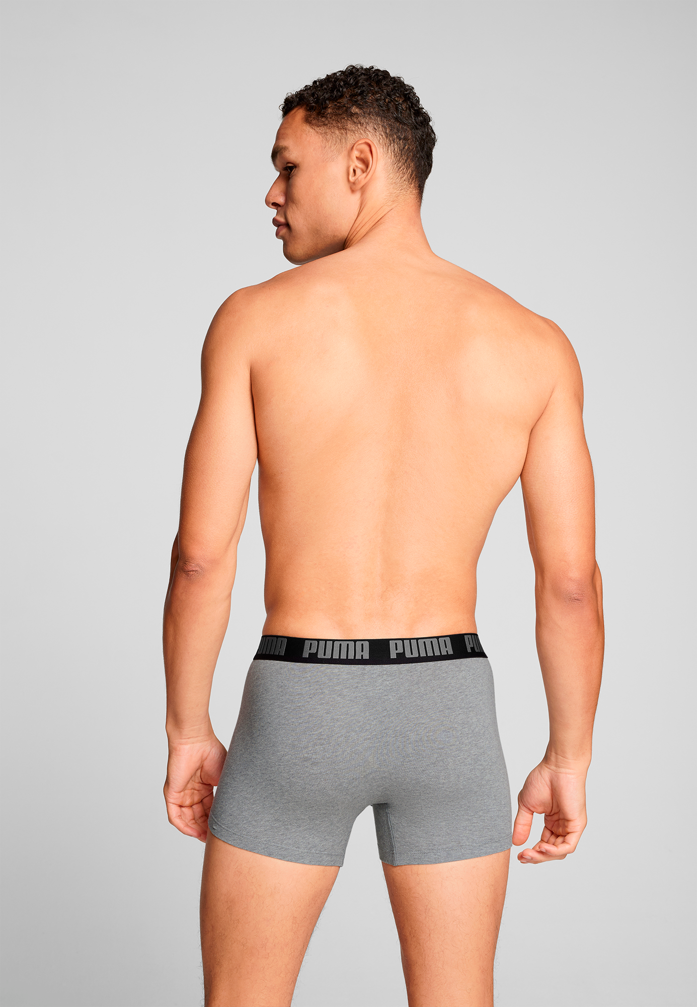 PUMA Boxershorts »PUMA MEN EVERYDAY BASIC BOXERS 2P«, 2er-Packer Packung, mit Puma Webbund