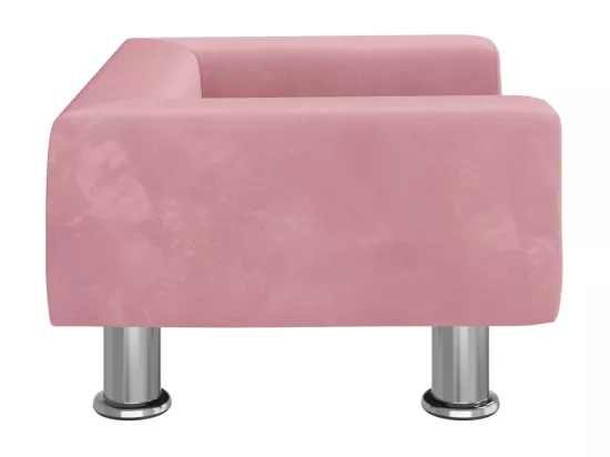 Canapé pour enfants rose 50x40x26,5 cm velours