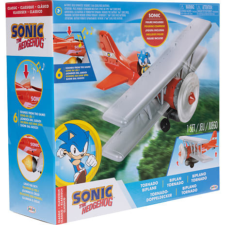 Sonic flyvemaskine m. sonic figur