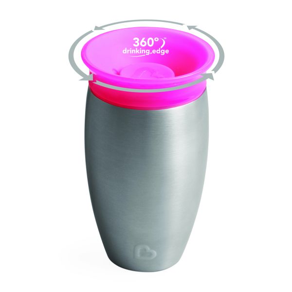 Munchkin Stainless Steel Miracle 360° Sippy Cup Bluek