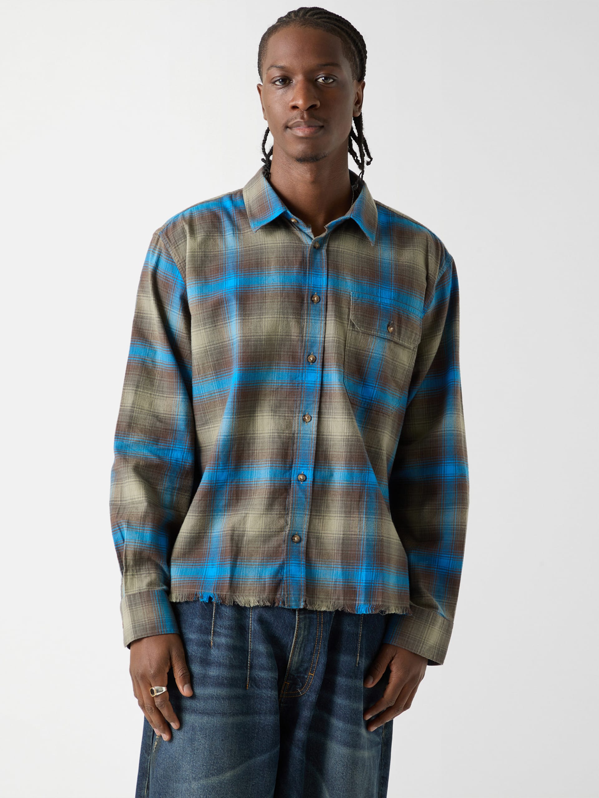 Camisa GUESS Originals Eco Plaid Boxy Pocket