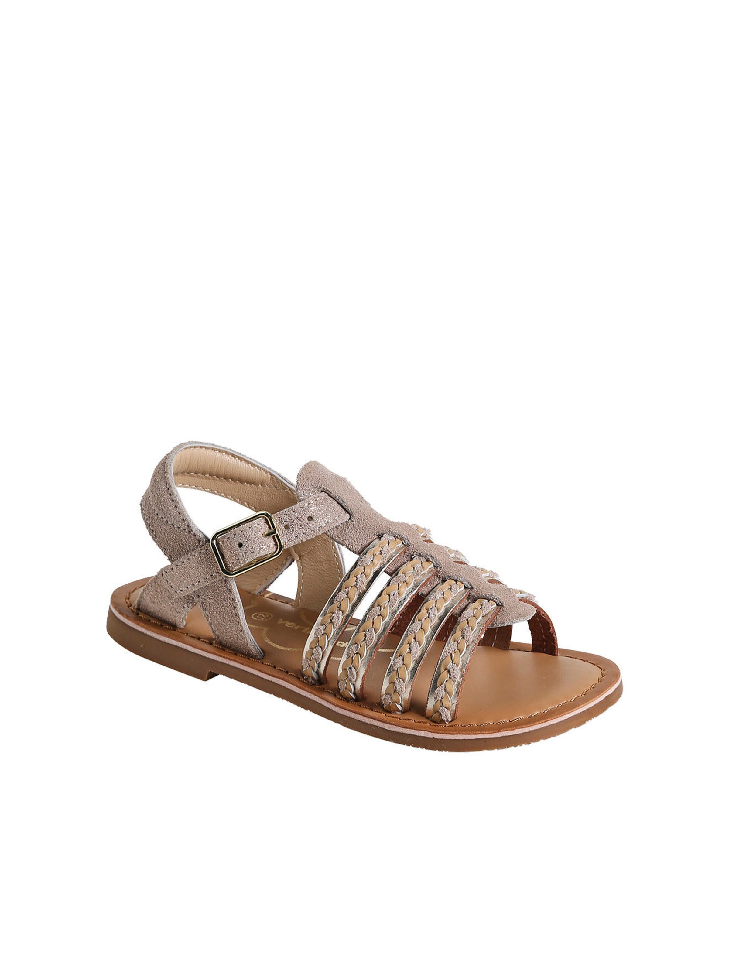 Vertbaudet Kinder Riemchen-Sandalen mit Anziehtrick gold