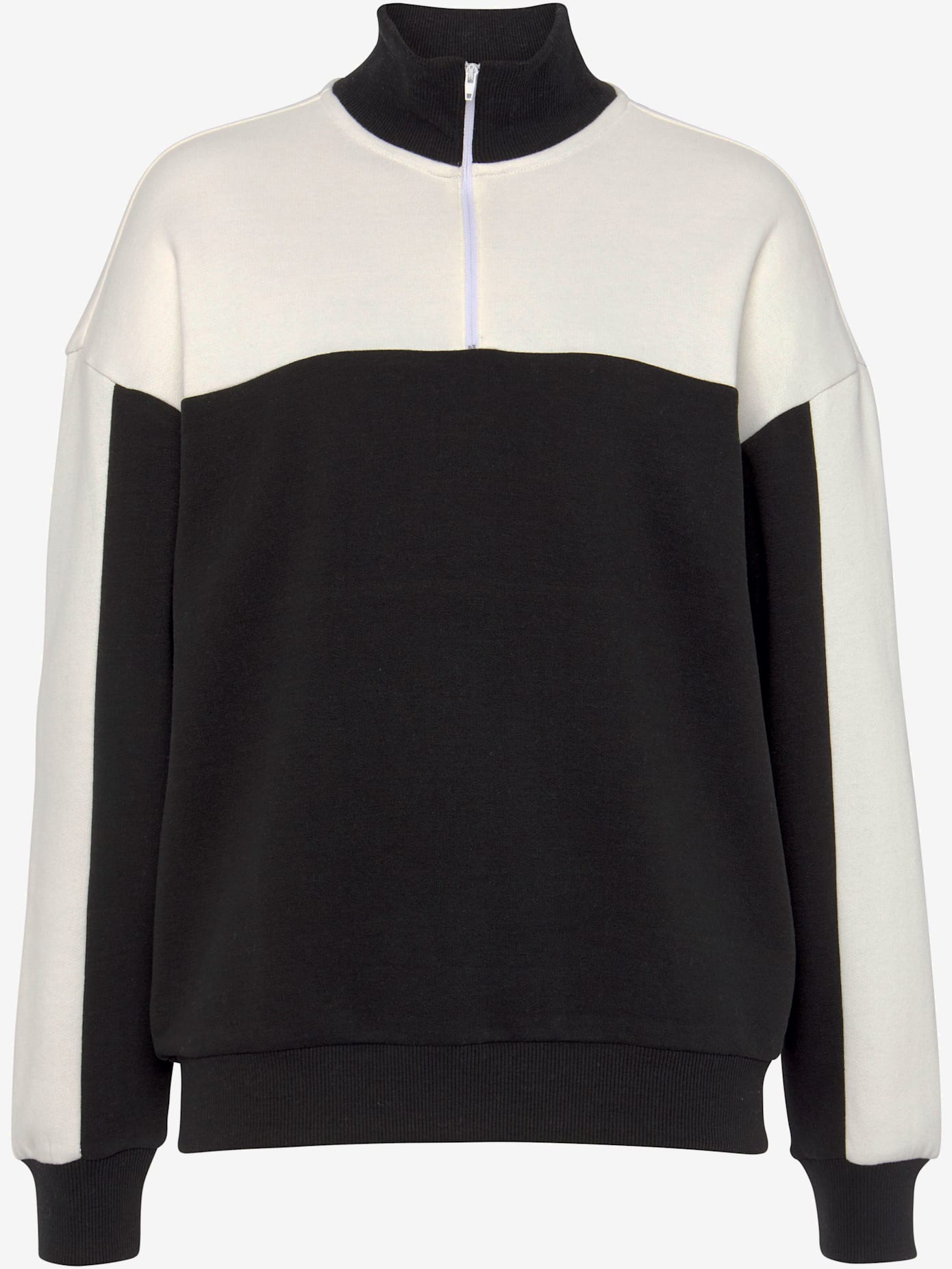 Sweat-shirt pull camionneur avec col montant