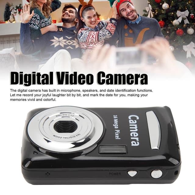 1080P, 16 MP kompakt digitalkamera med 2,4-tommer skærm