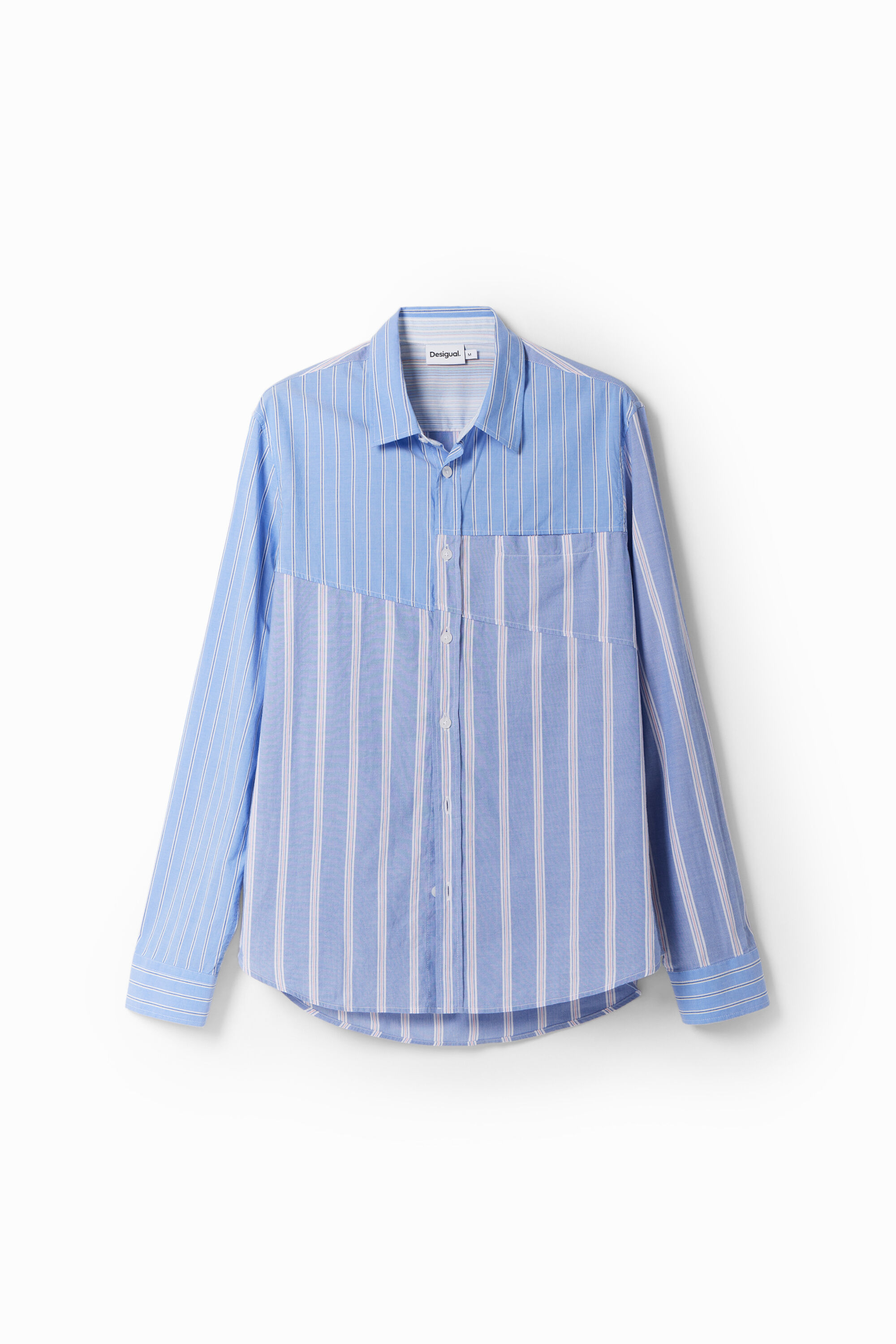 camisa listrada patchwork