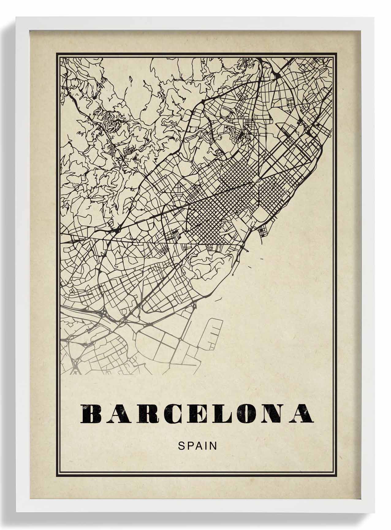 Barcelona Stadt Sepia
