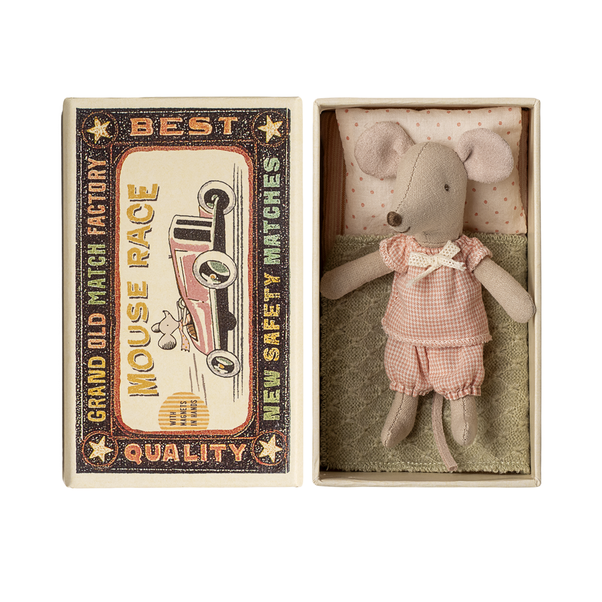 Maileg Maus Kleine Schwester Streichholzschachtel