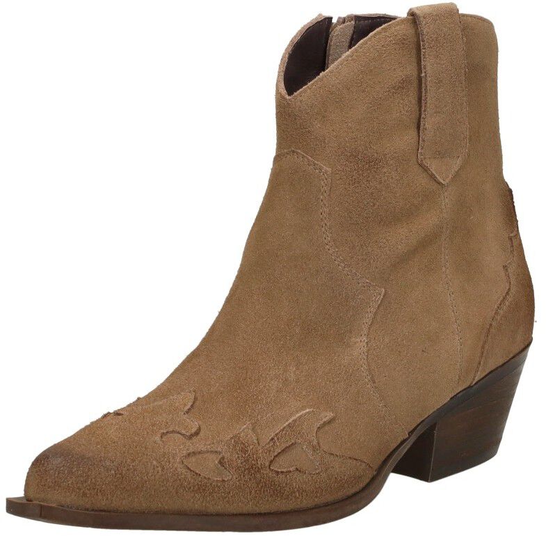 Sub55 Enkellaarsjes Hak beige
