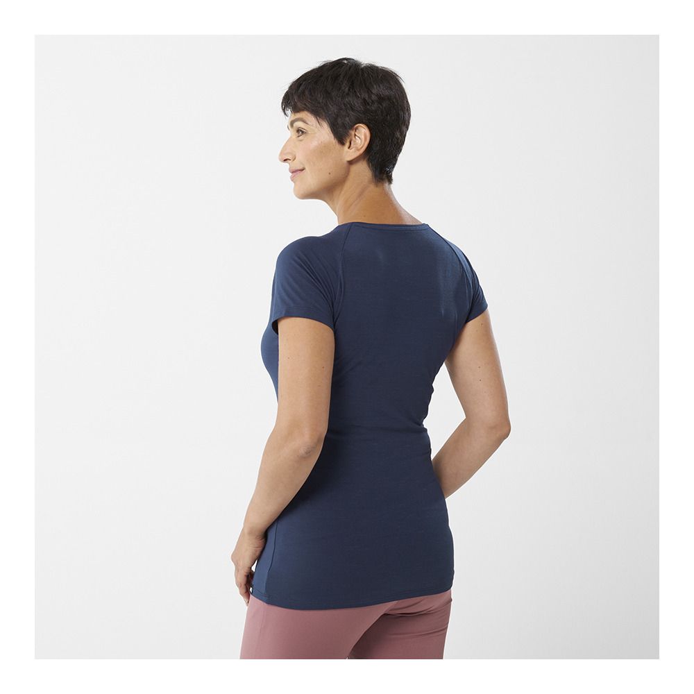 Millet IMJA WOOL PRINT - Tee-shirt Femme saphir
