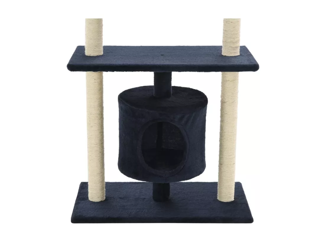 Arbre à chat avec griffoirs en sisal 95 cm Bleu foncé