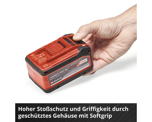 Einhell Power-X-Change Plus Multi-Ah 18V vervangingsaccu, omschakelbaar van 4 Ah naar 6 Ah