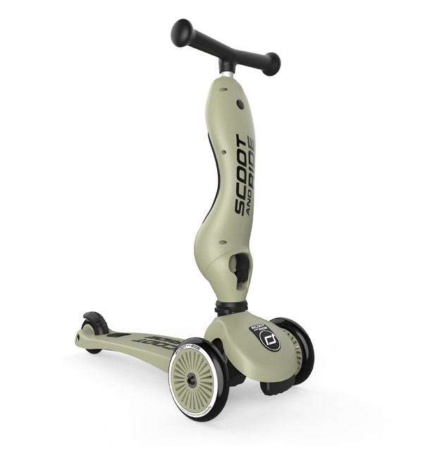 Scoot and Ride - 2 i 1 Balance Cykel/ Scooter - Oliven