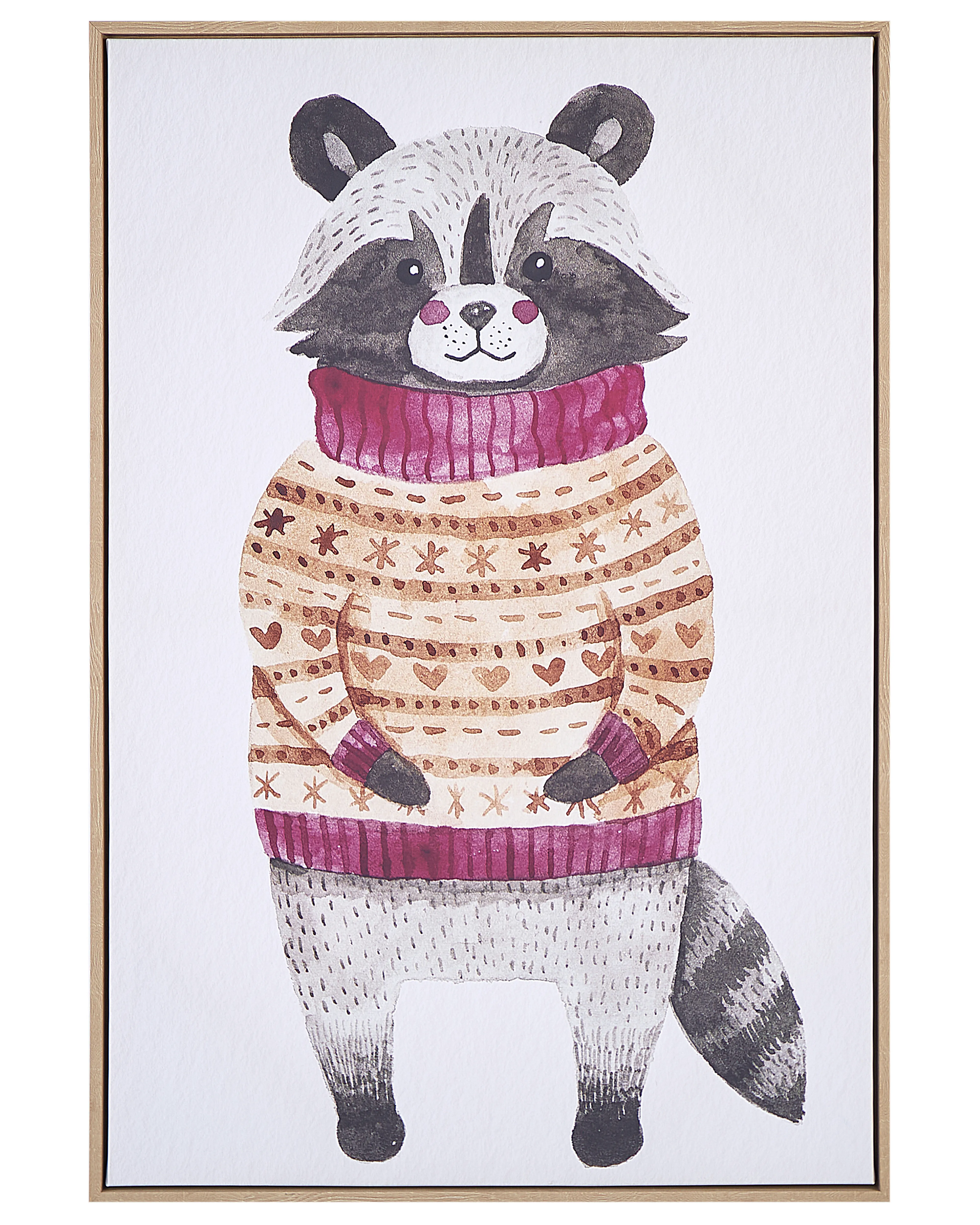 Canvas CAMPLI Dieren motief 63 x 99 cm Grijs