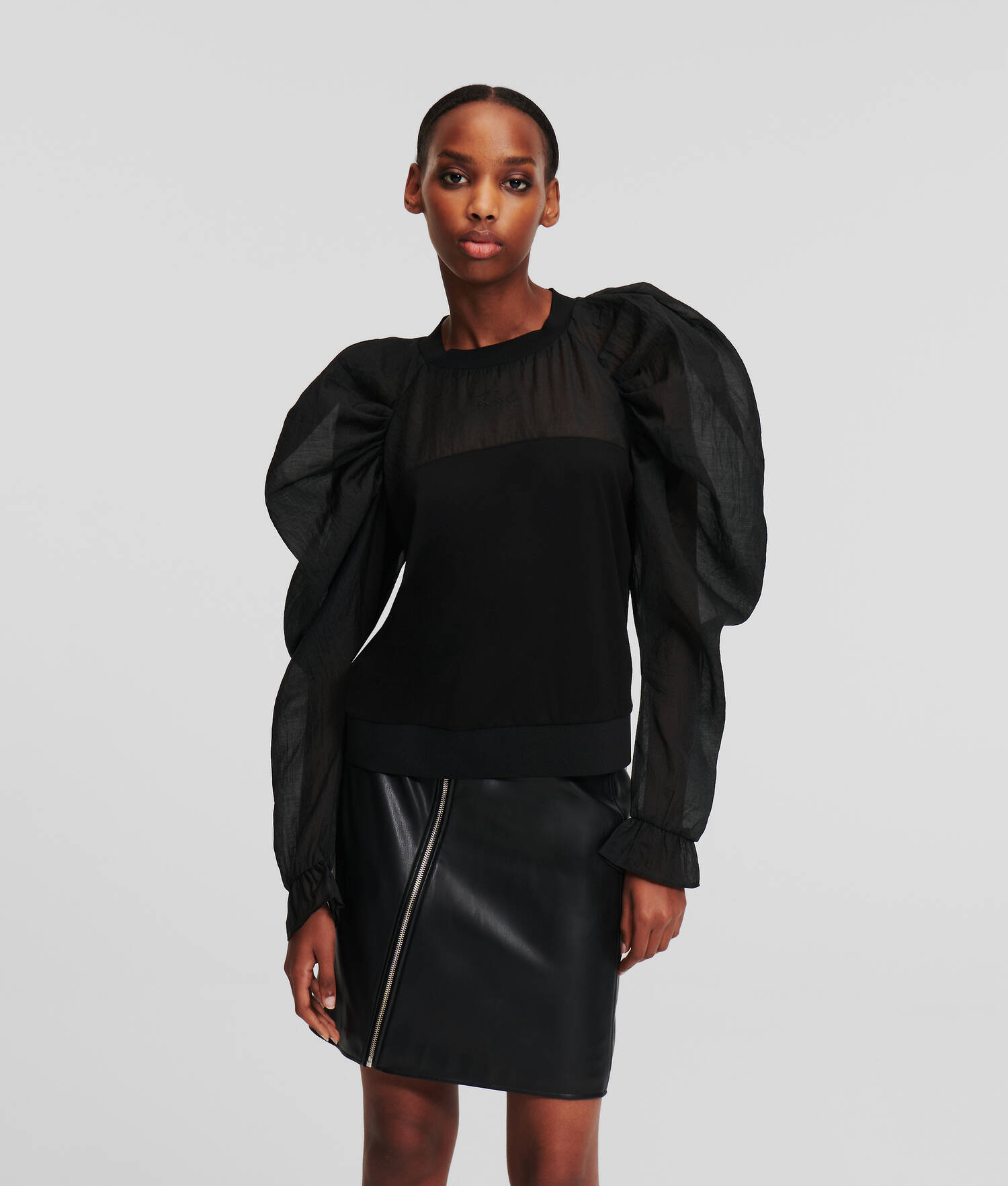 SWEAT-SHIRT À MANCHES EN ORGANZA