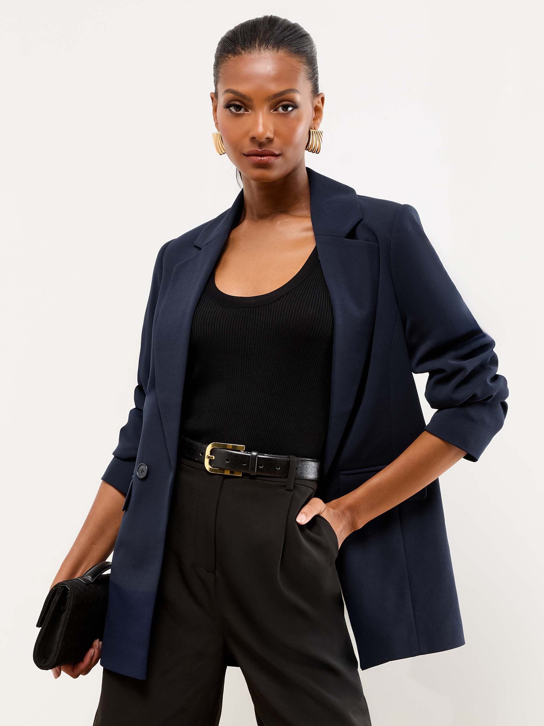 Donkerblauw - Lipsy - Relaxte lange maatsnitblazer