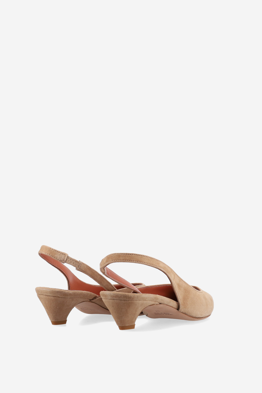 Pointed-toe suede slingbacks