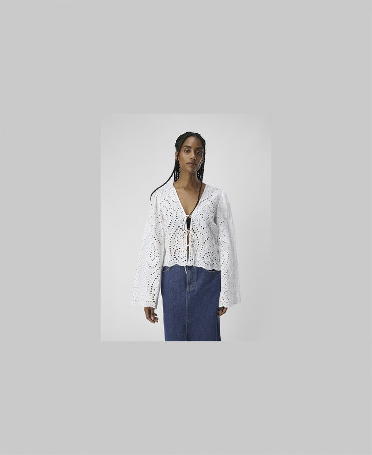 Object OBJTUGI L/S TIE TOP E DIV Cloud dancer