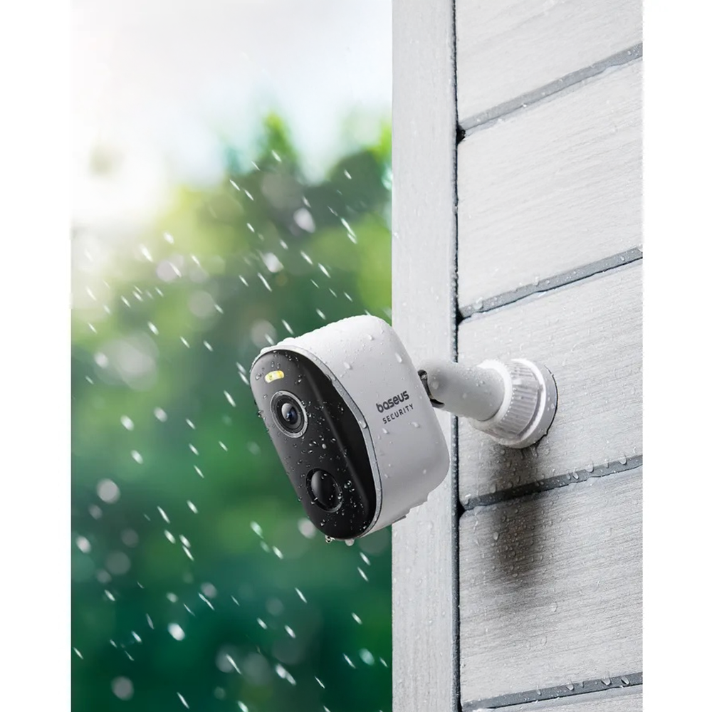 N1  Outdoor Home Security 2K HD 2Cam Kit WiFi Internet IR Nachtsichtfunktion / Bewegungserkennung / Audio / Mikrofon (S0TY002131) - Weiss