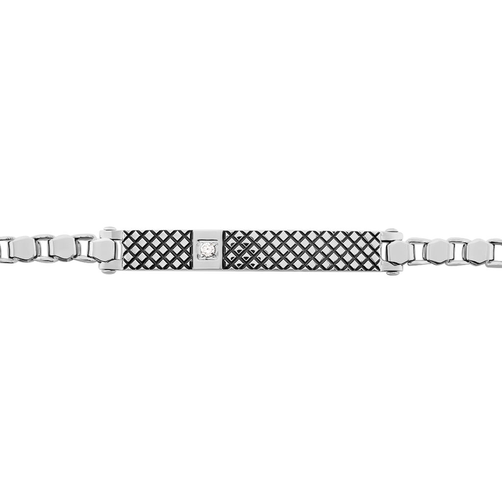 Bracelet Clement Acier Blanc Oxyde De Zirconium
