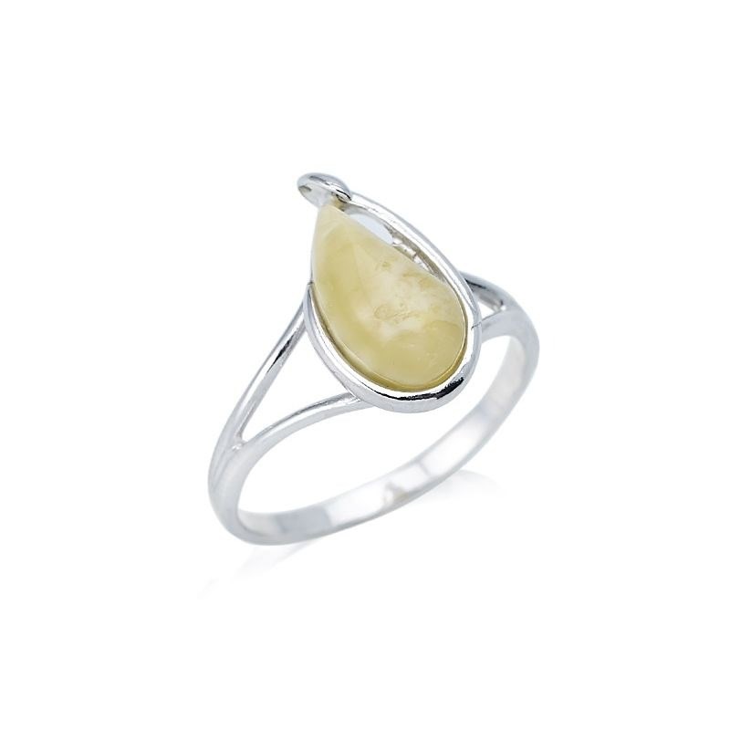 BAGUE ARGENT AMBRE