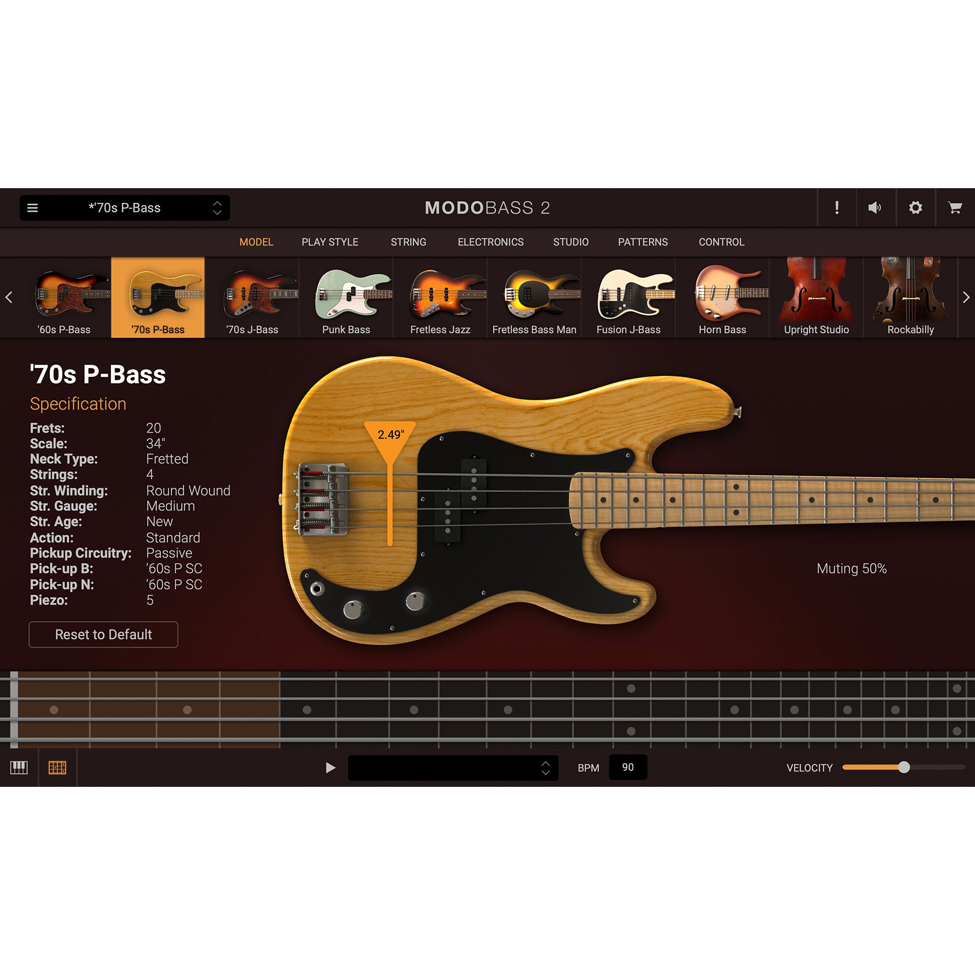 IK Multimedia MODO Bass 2.0 virtuele basgitaar plug-in (download)