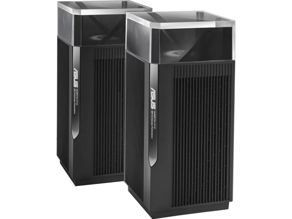 ASUS ZenWiFi Pro XT12 - Wi-Fi-system - (2 routere) - op til 6000 sq.ft - mesh 1GbE, 2.5GbE - Wi-Fi 6 - Tri-Band