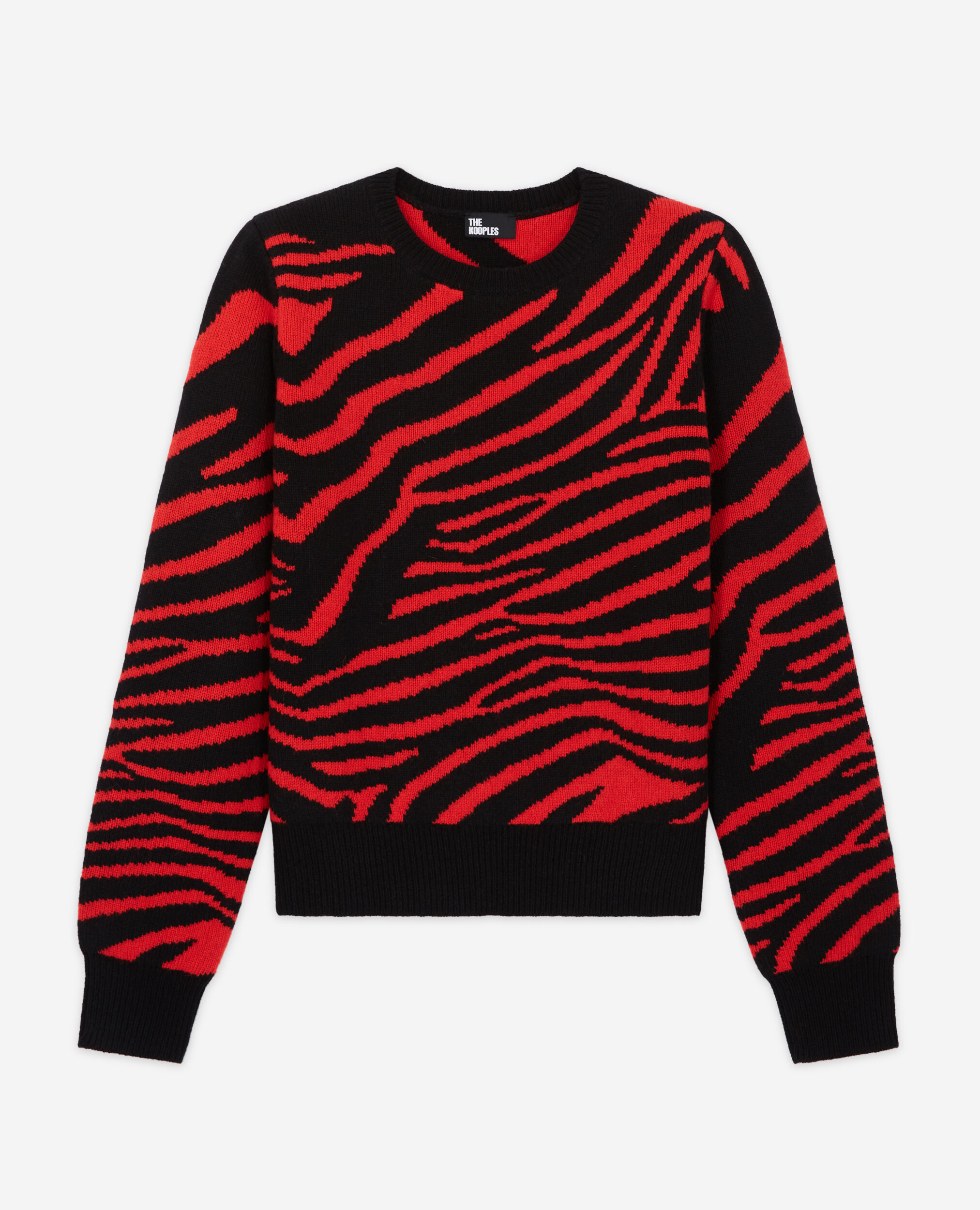 Pull col rond imprimé