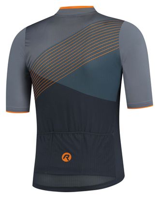 Maillot Manches Courtes Velo Rogelli Spike - Homme - Gris/Orange