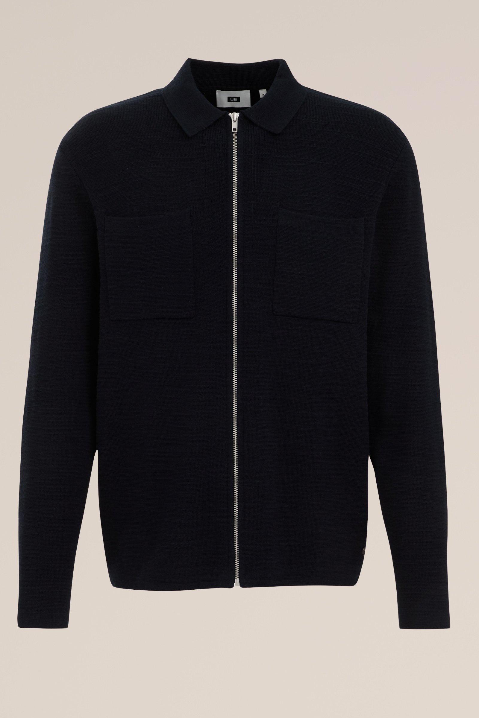 vest met structuur WE Fashion Donkerblauw