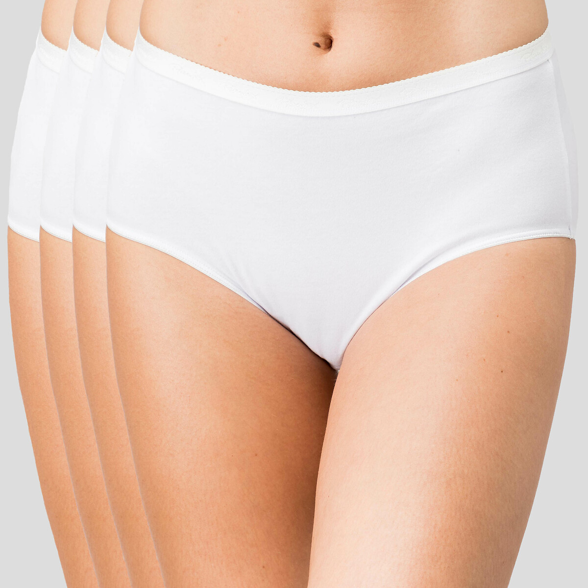 PLAYTEX<br>Conjunto de 4 calcinhas midi em algodão orgânico