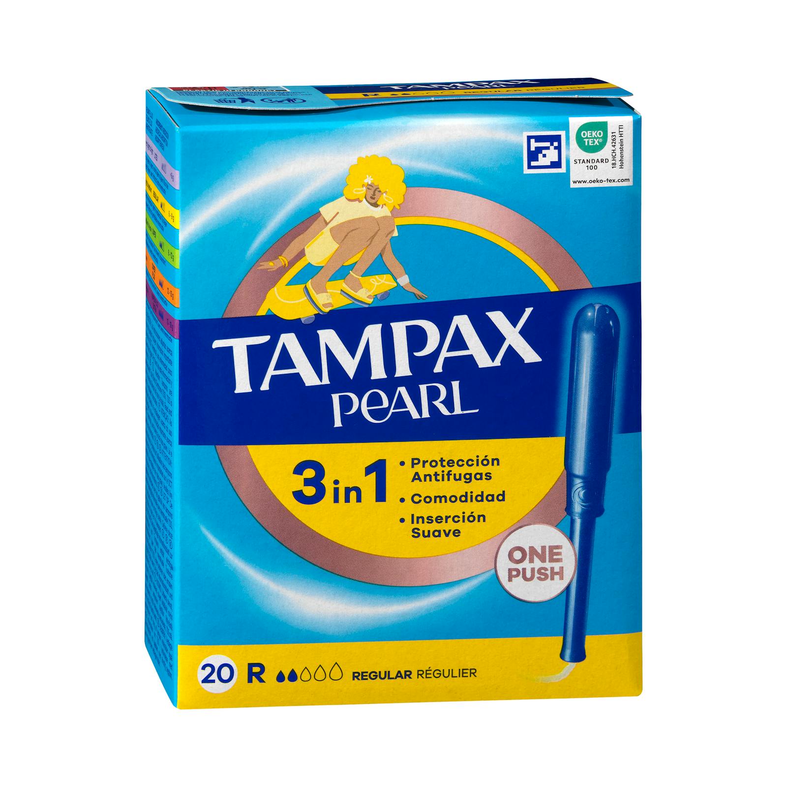 Tampons Tampax Pearl réguliers avec applicateur