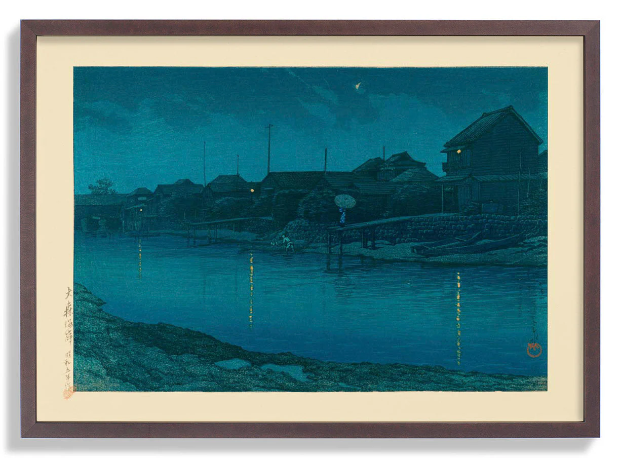 Ōmori Coast Kunstdruck von Hasui