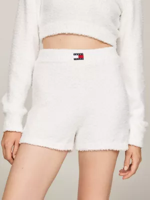 Shorts de malha com emblema