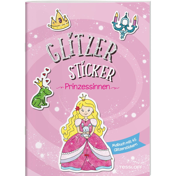 Glitzer Sticker Malbuch - Prinzessinnen