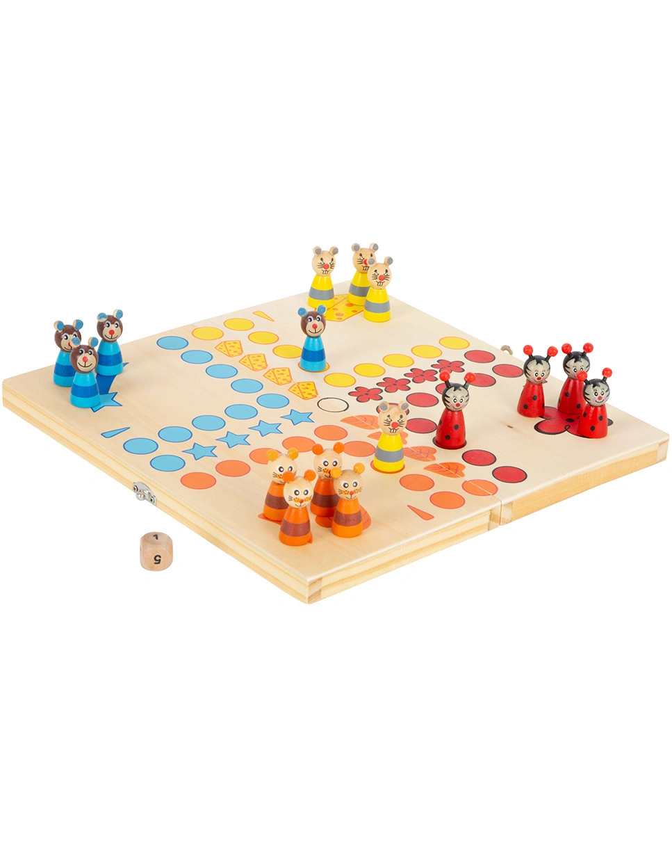 Brettspiel LUDO - BUNTE TIERE aus Holz