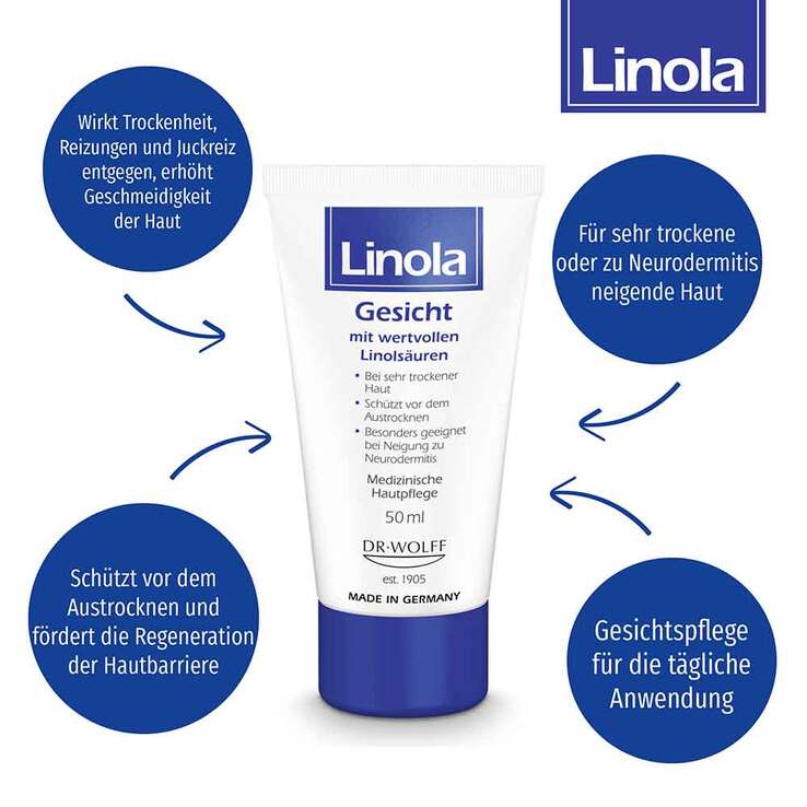 Linola Gesicht Creme, 50 ml