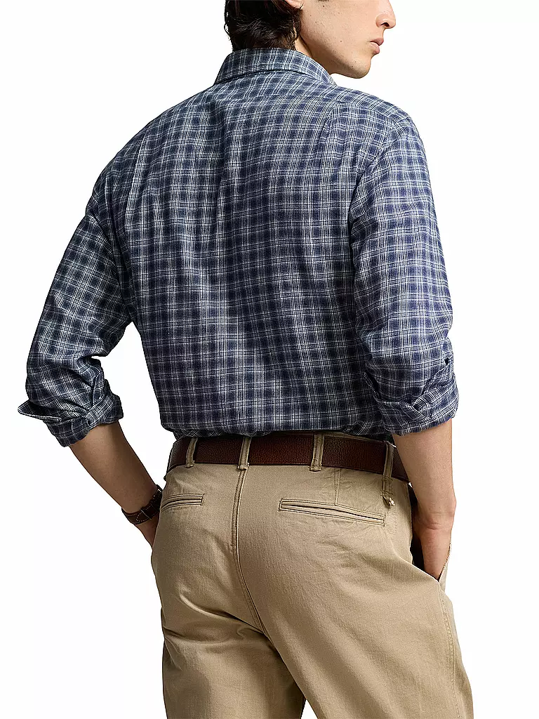 POLO RALPH LAUREN Flanellhemd Custom Fit blau