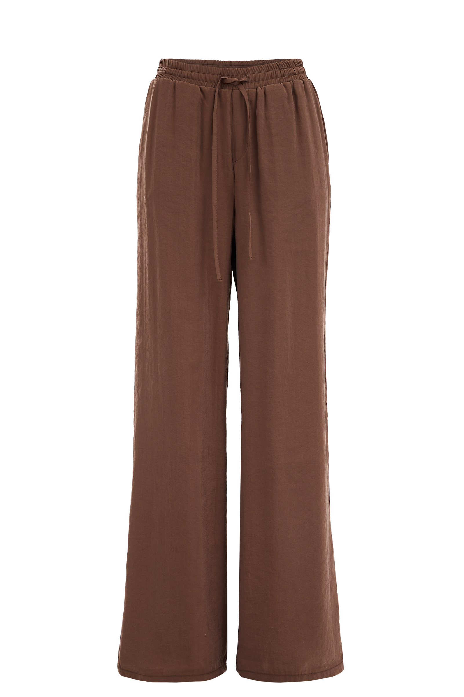 wide leg broek WE Fashion Donkerbruin