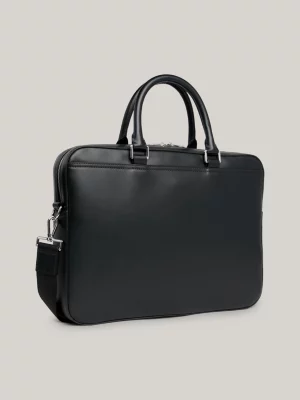 Bolsa para laptop em couro com logotipo