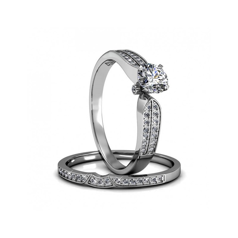 Bague Empress - Argenté et Cristal