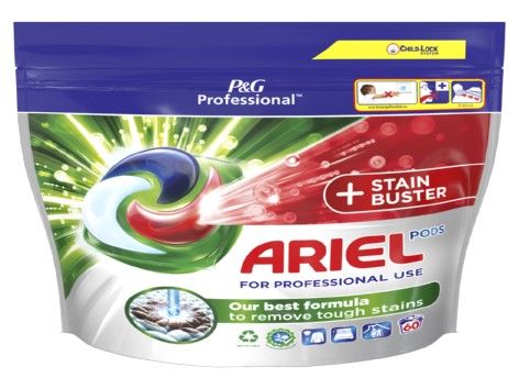 Ariel Professional All-In-1 Pods Wasmiddel Stain Buster  (60 stuks)
